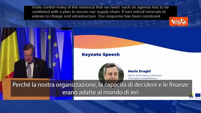 Draghi: Proporr? un cambiamento radicale per l'Unione Europea