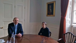 World editor Jane Bradley speaks to Icelandic president, Guoni Johannesson, in Edinburgh.