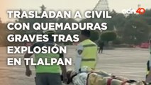Helicóptero traslada a un civil herido con quemaduras graves desde un parque de diversiones