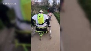 Dad to take on marathon in wheelchair for daughter