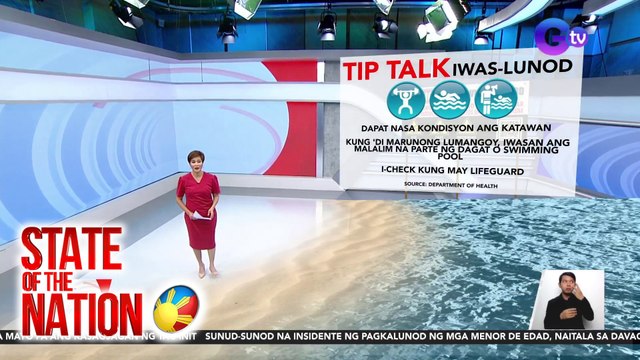 Tip talk para ligtas at iwas-lunod sa inyong water activities | SONA