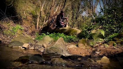 Making furnace from mud in nature