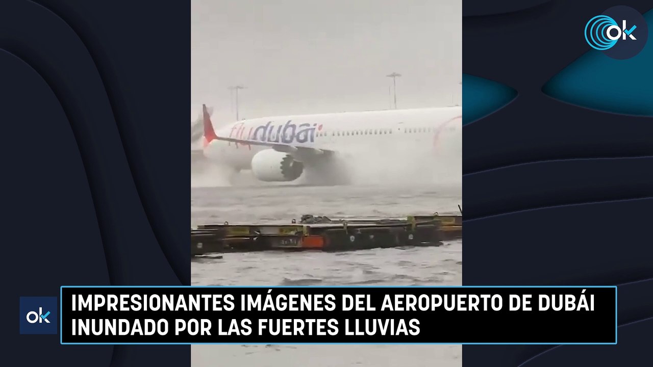 Impresionantes imágenes del aeropuerto de Dubái inundado por las fuertes lluvias