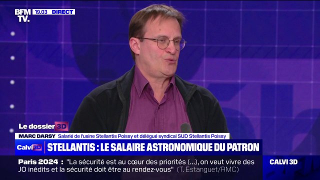 Marc Darsy (délégué syndical SUD et salarié de l'usine Stellantis Poissy) sur la rémunération de Carlos Tavares: En une journée, il gagne ce que je gagne en quatre ans, donc oui, c'est choquant