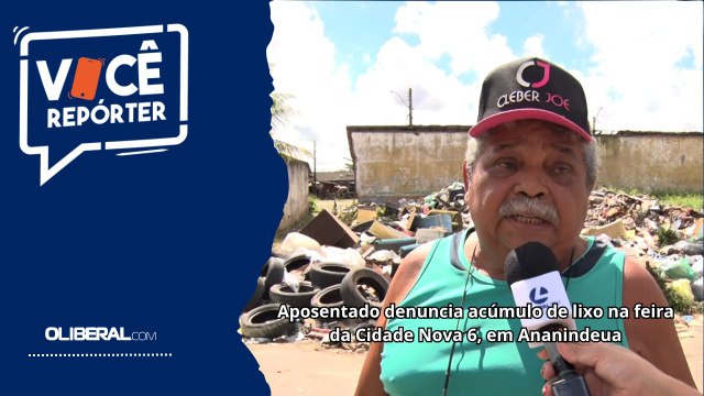 Aposentado denuncia acúmulo de lixo na feira da Cidade Nova 6, em Ananindeua