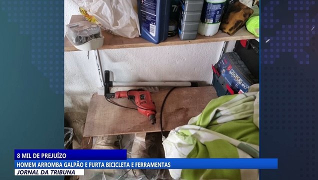 Homem arromba galpão e furta bicicleta e ferramentas
