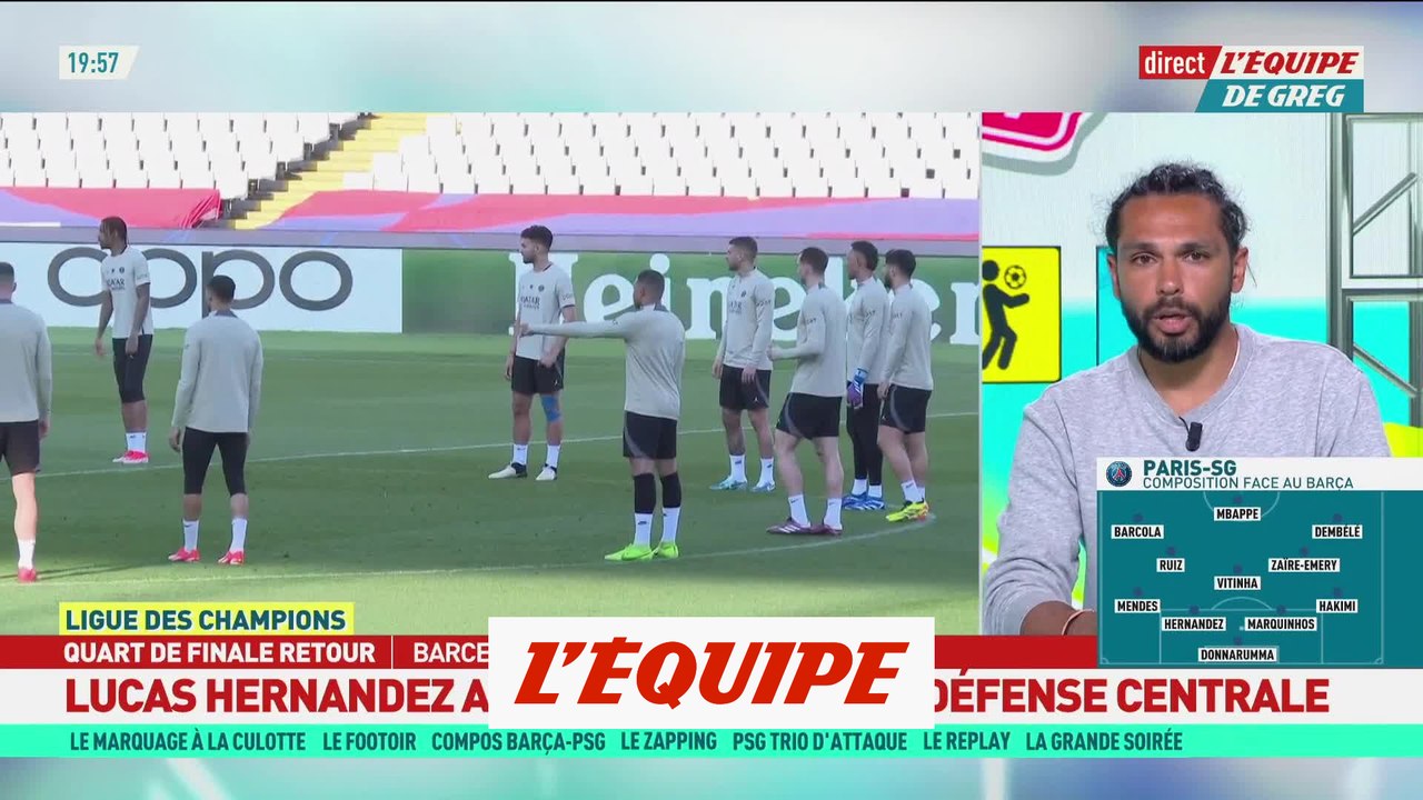 Barcola titulaire à Barcelone - Foot - C1 - PSG