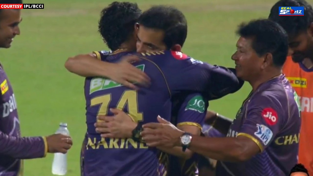 Gautam Gambhir Hugs Sunil Narine after his Century & Shah Rukh Khan Dance Video | KKR vs RR IPL 2024