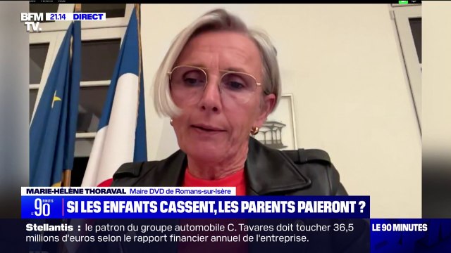 Marie-Hélène Thoraval (maire DVD de Romans-sur-Isère) sur les mineurs délinquants: La notion de sanction financière n'aura aucun effet, car ils n'auront pas la possibilité de recouvrir cette somme
