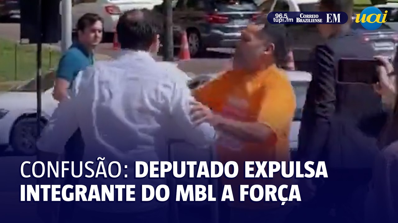 Confusão: Deputado expulsa integrante do MBL a força