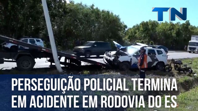 Perseguição policial termina em acidente em rodovia do ES
