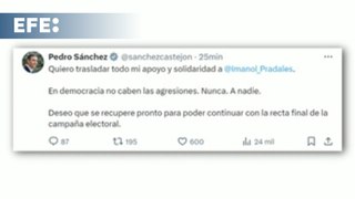 Sánchez traslada su apoyo a Pradales, candidato del PNV agredido con un espray pimienta