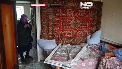 Aos 79 anos, Olga despede-se da sua casa destruída por um ataque aéreo russo