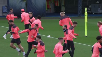 Manchester City train ahead of Real Madrid quarter final second leg