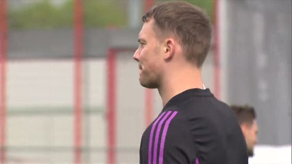 Bayern Munich training ahead of Arsenal's second leg UCL quarter final