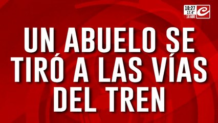 Abuelo se arrojó a las vías del ferrocarril San Martín