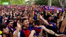 Aficionados del Barcelona se confunden y apedrean el autobús de su equipo