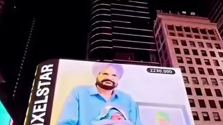 Big moment for Sidhu Moose Wala- His dad and newborn baby’s photo shining bright in New York’s Time Square   #ludhianalive#sidhumoosewala #sidhu #trendingreels #moosewala #newyork #timesquare #viralvideos #punjabi #billboard (1)