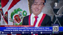 Es investigado por mal uso de recursos públicos: Fiscalía allana oficina de congresista Darwin Espinoza