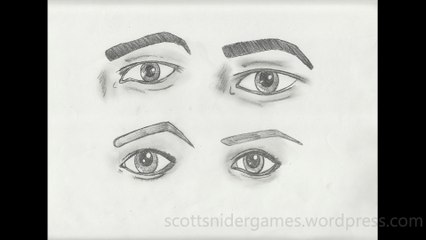 Human Eye Pencil Sketches Video #1 (04-16-2024)