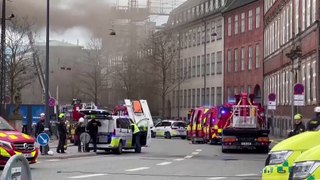 Fire engulfs Copenhagen's historic stock exchange