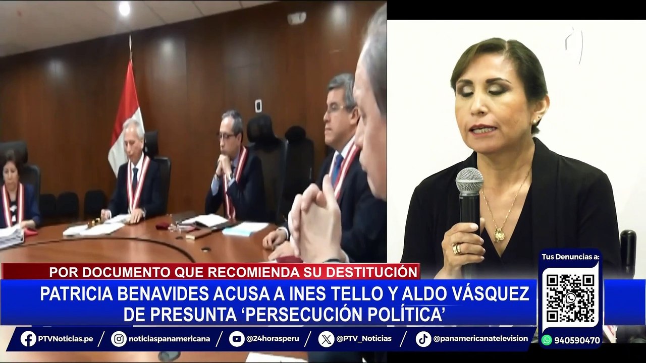 Patricia Benavides califica de "sesgado" informe que recomienda su destitución del Ministerio Público