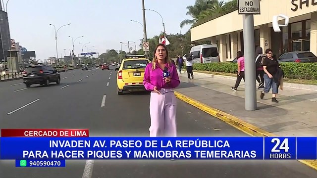 Paralizan el tránsito para realizar piques ilegales afuera del hotel Sheraton