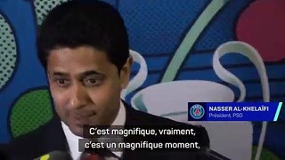 PSG - Nasser al-Khelaïfi : “Un magnifique moment, historique pour le club, l’un des meilleurs depuis que je suis là”