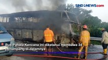 Detik-Detik Bus Pahala Kencana Ludes Terbakar, Cuma Sisakan Rangka