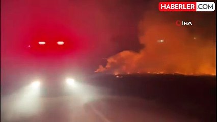 Erzincan'da örtü yangını itfaiyenin müdahalesiyle söndürüldü