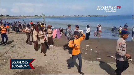 Libur Lebaran Wisatawan Padati Pantai Palabuhan Ratu