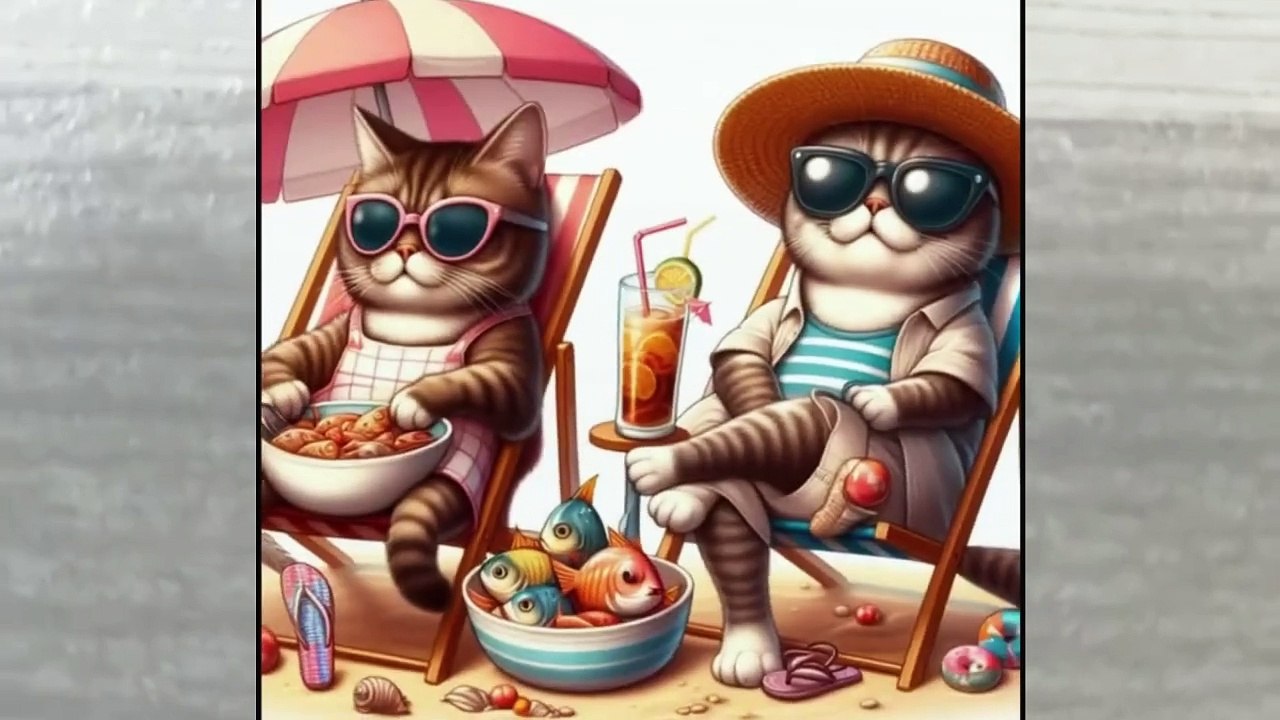 Cat meets Tsunami #cat #ai  #cartoon  #cataitu || cat video    #aicat7  #trending #cartoon