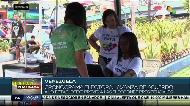 Cronograma electoral en Venezuela avanza de cara a elecciones presidenciales.