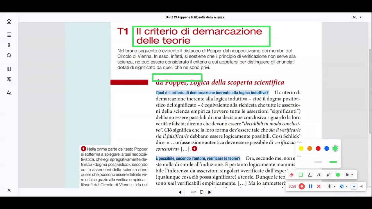 K. R. Popper - Il criterio di demarcazione delle teorie scientifiche (lettura passo antologico)