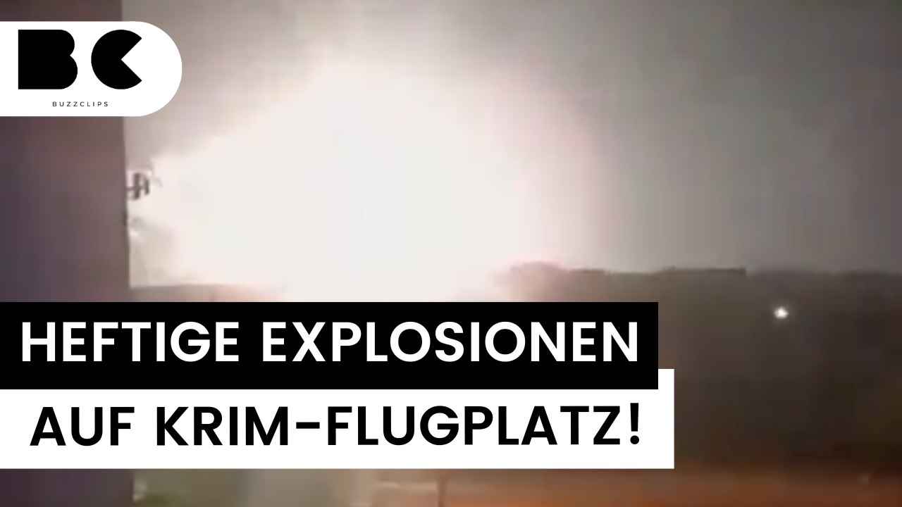 Krim: heftige explosionen auf russischem militärflugplatz