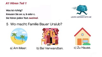 Deutsch Goethe A1 Hören mit Lösungen | 5