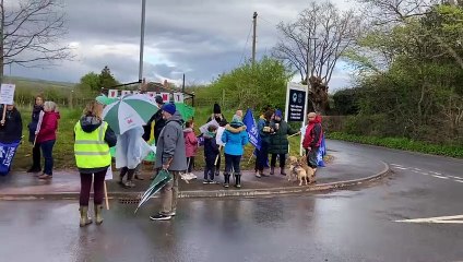 Teacher strike at Llangors Church in Wales Primary School