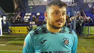Needham Market goalkeeper Marcus Garnham reflects on his side winning a fourth straight Suffolk Premier Cup Final with victory against Felixstowe & Walton United at Bury Town FC