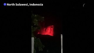 Indonesia's Mount Ruang erupts