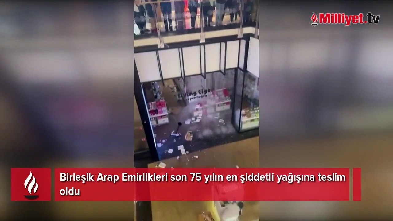 Kıyamet gibi! Gökyüzü yeşile döndü, Dubai'ye felaket saniyeler içinde geldi