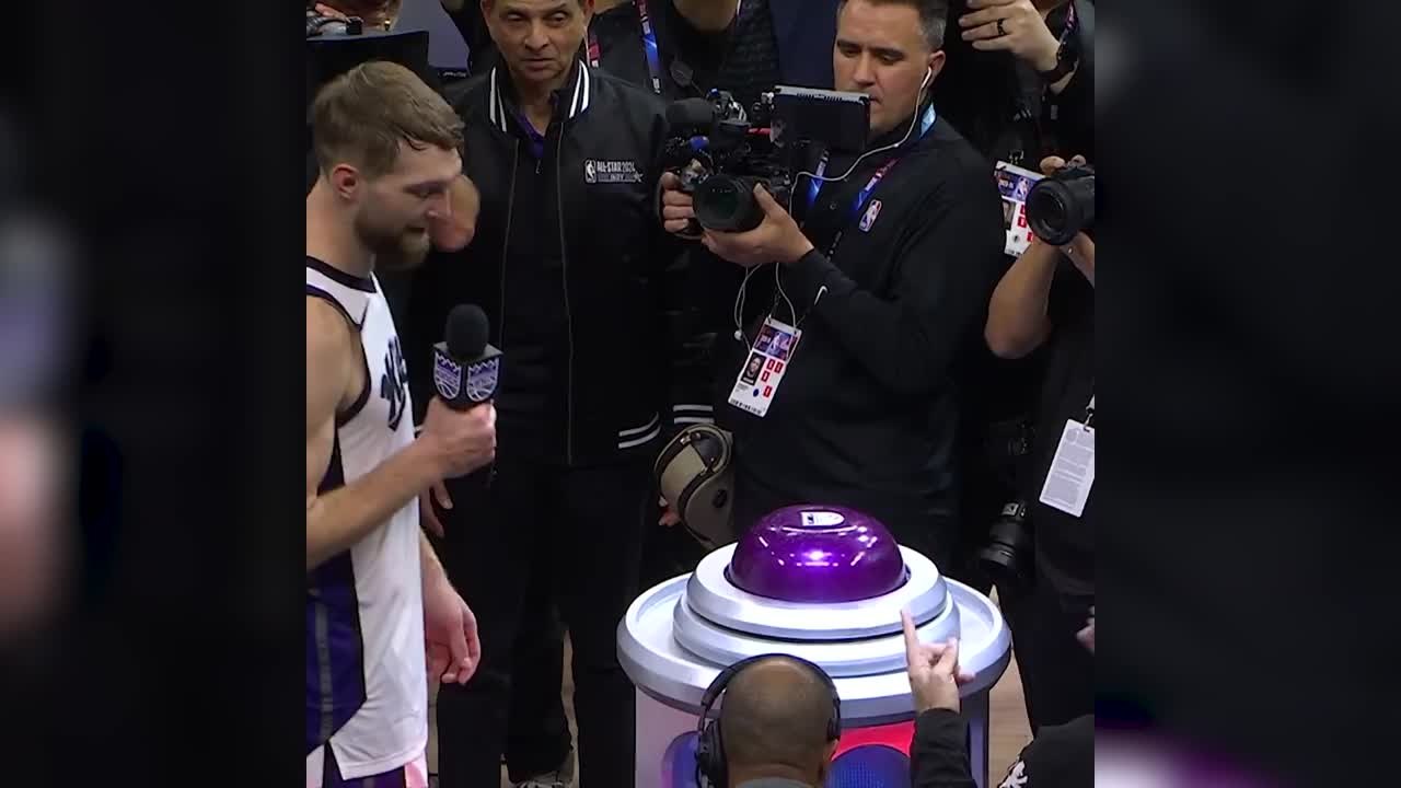 WATCH: Sabonis lights the beam as Kings eliminate Warriors