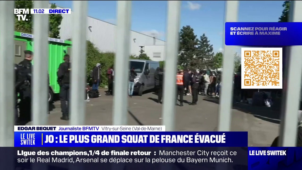 Le plus grand squat de France évacué à Vitry-sur-Seine, 100 jours avant le début des JO