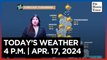 Today's Weather, 4 P.M. | Apr. 17, 2024