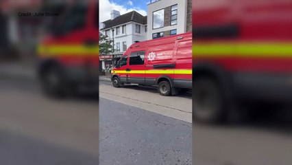 Shop front blown out by wild weather in Whitstable