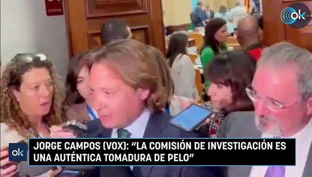 Jorge Campos (Vox) La comisión de investigación es una auténtica tomadura de pelo