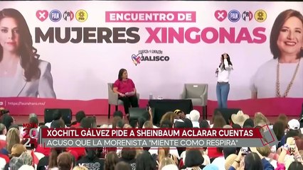 Gálvez pide a Sheinbaum aclarar si su familia tiene paraísos fiscales. Pedro Gamboa, 16 de abril 2024