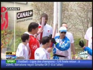 Flamme Olympique à PARIS DAVIDE DOUILLET