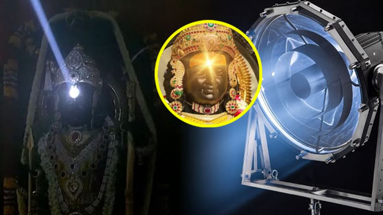 Ayodhya Ram Mandir Surya Tilak Light Reflect Te...