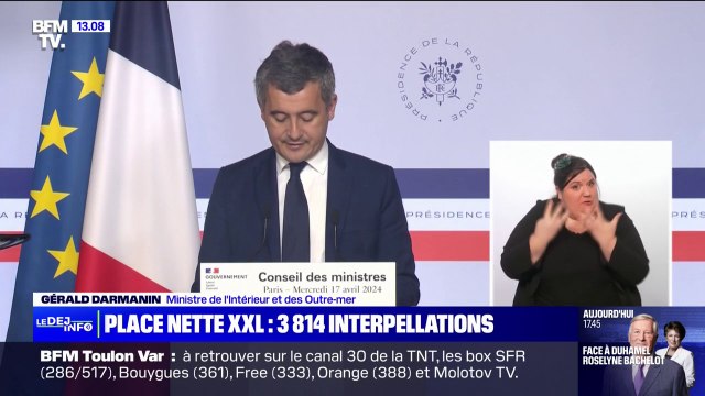 Opérations place nette XXL : Gérald Darmanin annonce 3.814 interpellations