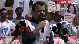 Sağlıkta Şiddetle Mücadele Günü'nde sağlık çalışanları protesto etti